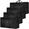 4 Pcs 180L Large Storage Bag, Extra Large Storage Bag with Zips for Moving Storage Clothes Bedding Duvet Quilt Blankets Waterproof Jumbo Storage Bags Moving Totes Christmas Storage Containers