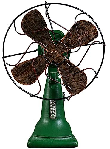 Amosfun Vintage Fan Ornament Oscillating Fan Desktop Decoration for Home Office