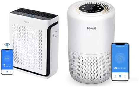 LEVOIT Smart HEPA Air Purifiers for Home Bedroom 104m², Washable Filter with Pet Mode & Smart Air Purifier for Bedroom 70m², CADR 170m³/h, Alexa & APP Control with Timer, HEPA Filte