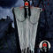TEWWCEO Halloween Hängende Geister Deko, 180cm Halloween Grim Reaper Dekoration Geist mit mit LED Augen und Gruseligen Geräuschen, Halloween Outdoor Haunted House Decoration, Horror Hängende Ghost