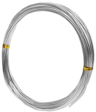 LICQIC 18 Gauge 1 mm Aluminium Craft Wire, Bendable Metal Wire for Bicycle Styling Skeleton Craft Flower Making, Jewellery Making, Wire Weaving and Packaging (Silver)