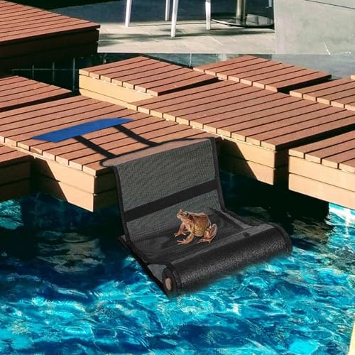 Pool Tier Fluchtrampe, Pool Ausstiegshilfe Für Tiere, Tierrettende Fluchtrampe, Kleintier Poolschoner, Oxford Stoff Schwimmendes Tierretter, Pool Animal Saver Frosch (27.94x15.24x7.62 cm)