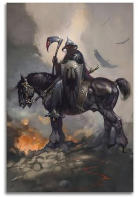 LMJUSNEFNC Poster, Motiv: Death Dealer, dekoratives Gemälde, Leinwand, Wandposter und Kunstdruck, moderne Familienschlafzimmer-Dekoration, Poster, 20 x 30 cm