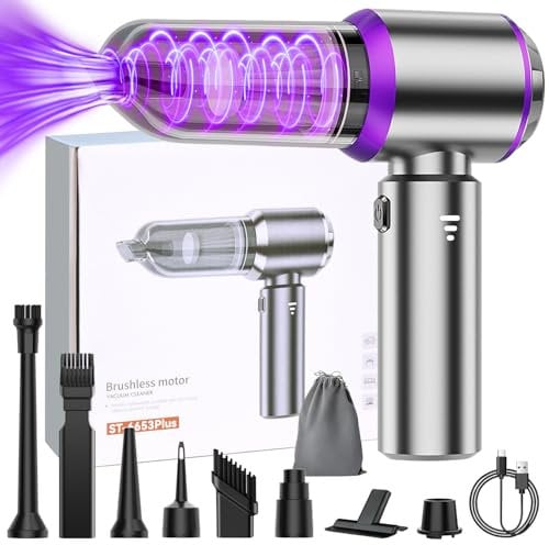 oGoDeal Aspirateur Voiture Puissant 20000 PA, Sans Fil 4 en 1, 3 Vitesses avec Filtre HEPA, Mini pour Maison et Bureau
