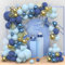 Luftballons Geburtstag Blau Gold, 97 Stück Luftballon Girlande Blau Gold mit Konfetti Ballons, Luftballons Blau Set für Geburtstagsdeko Mann Junge babyparty, Hochzeit Party Deko Baby Shower Taufe Deko