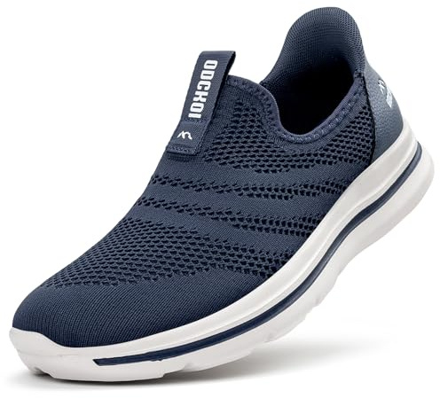 ODCKOI Baskets Slip-on Homme Respirantes - Légères et Confortables pour Ville, Randonnée, Course à Pied - Chaussures de Sport sans Lacets en Mesh Minimalistes