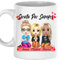 Vulfire Tazza Sorelle Personalizzabile Regali per Sorelle - Nome, Capelli, Abito e tanto altro da Personalizzare Idee Regalo Sorella Compleanno Natale (Ceramica, Bianco - Tre Sorelle)