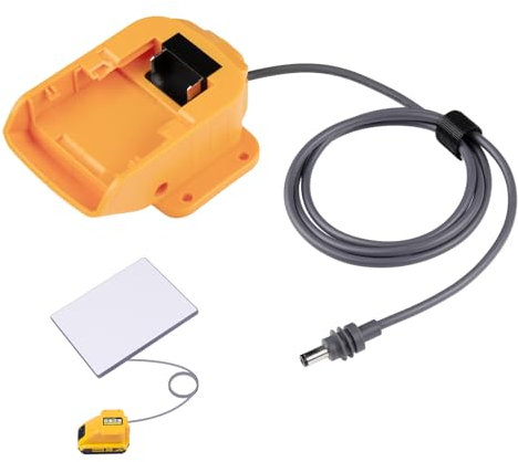 Steinwhale Battery Powered Charger for Starlink Mini Compatible with DeWalt Batteries, 60W 20V/3A Output, Waterproof DC Barrel Jack, Lightweight and Portable for Outdoor and Emergency Use