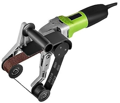 Ponceuse à bande de finition de polissage de Tube de poche de polissage de tuyau cylindrique d'acier inoxydable de Machine de dessin de tuyau rond de 800 W