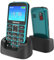 GSM Telephone Portable Senior Débloqué, Téléphone Portable Basique pas Cher pour Personnes âgées avec Grandes Touches | Grand écran 2,4” | Haute Volume | SOS Fonction, HAC | Station de Charge | Vert