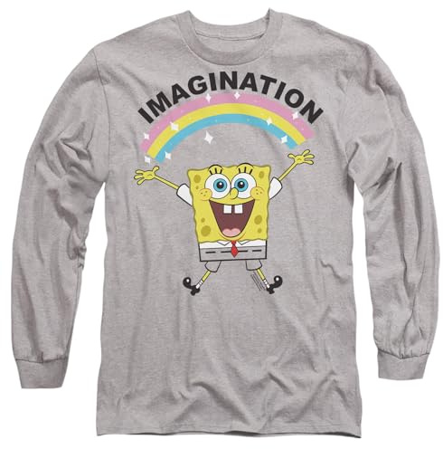 Spongebob Squarepants Unisex Spongebob Simple Imagination Mens Long Sleeve T Shirt T-Shirt