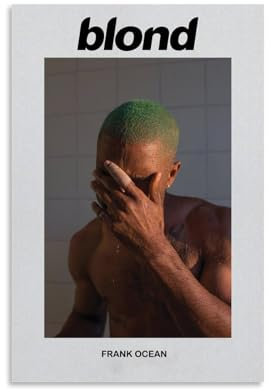 Frank-Poster, Ozean-Musikalbum, Blondcover, Musikposter für Zimmer, ästhetische Leinwand, Wandkunst, Schlafzimmerdekoration, 30 x 45 cm
