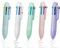 FloraVigo 5er-Pack mehrfarbige Kugelschreiber, 6-in-1-Druckkugelschreiber, 0,5-mm-Mehrfarbstift für Krankenschwestern, Studenten, Büro, Schulbedarf, Geschenke