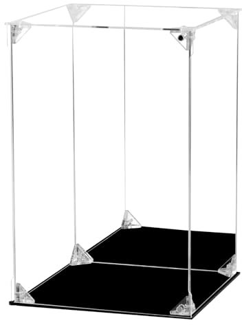 Acryl-Vitrine für Sammlerstücke, transparente Acryl-Vitrine mit verspiegelter Rückseite, alternativer Glasbehälter für Actionfiguren, Lego-Modell, Puppe, Spielzeug, Display (30 x 30 x 30 cm)