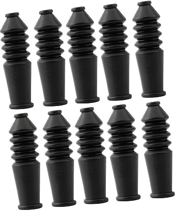 DECOMELODY Fahrradbremsmanschette 10 Stück aus Gummi Schwarz für Nylonseil | Ersatz für Abgenutzte Endkappen, Schützt vor Wasser und Staub, Passend für Schaltinnenzüge