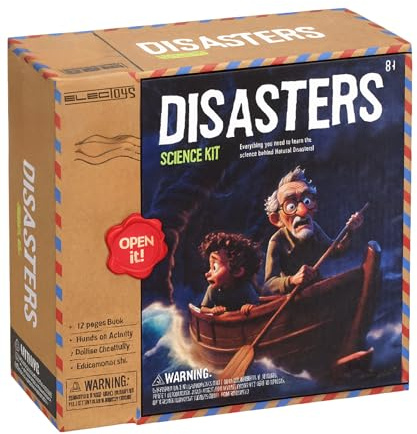 Educational Science Kit for Children Natural Disasters Theme Explore Hands-On Learning 12-Page Book Creative Experiments Cardboard Box Encourage Scientific Concepts