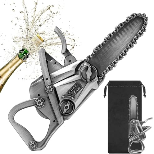 LKKCHER kettensäge Bier Flaschenöffner, Silber