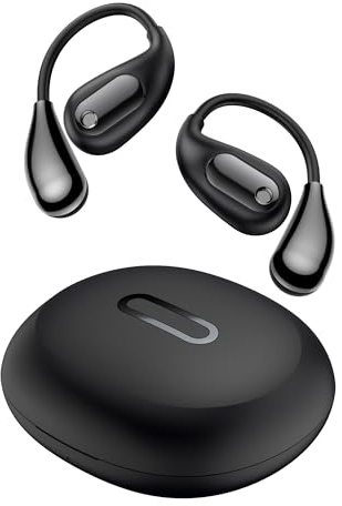 oraolo Open Ear Headphones, Wireless Earbuds with Bluetooth 5.4, Open Ear Earbuds for Running, Sport Earphones with Ear Hooks, 30H Playtime IPX5 Waterproof Headphones for Gym, Fitness (Black)