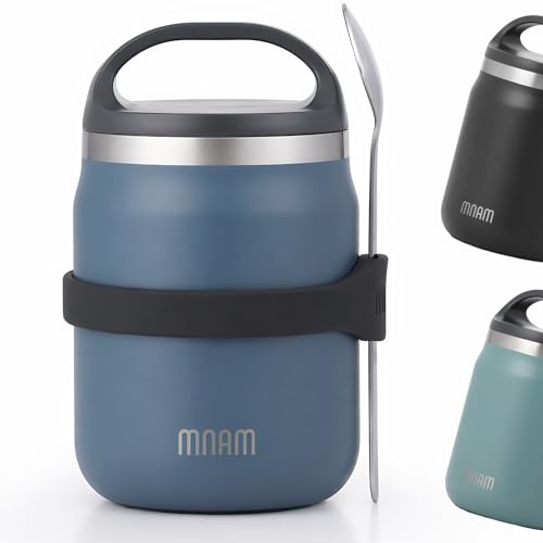 mnam Portapranzo Termico 700 ml per Alimenti, Thermo per Cibo Caldo Adulti | LUNXGO Contenitore termico da 700 ml per alimenti caldi, ideale come portapranzo per pasta, zuppe e pasti fuori casa.