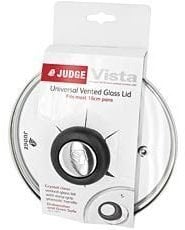 Judge Vista Spare Saucepan Lid, Universal Size Replacement Glass Lid for any 28cm Pan, Oven Safe, Dishwasher Safe