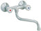 aquaSu® Wand-Zweigriffmischer Standard Plus | Küchenarmatur mit schwenkbarem S-Auslauf | Mischbatterie für Spüle | Spültischarmatur | Wand-Befestigung | Chrom | 77862 6