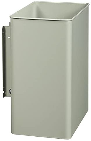 Corbeille pivotante rectangulaire murale Tourny - 27l - gris manganèse