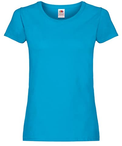 Fruit of the Loom T-Shirt, women's, azure, L