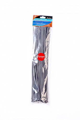Blue Spot 40061 370 x 4.8mm Cable Ties - Silver (50 Pieces)