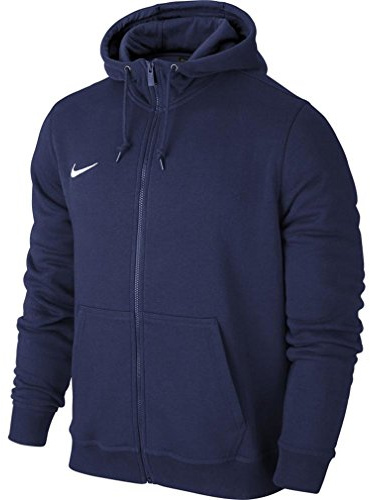 Nike Herren Sweatshirt Team Club Full Zip, Obsidian/Football White, XXL, 658497-451