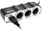 iPOMCASE Chargeur allume cigare voiture, Multiprise Répartiteur Doubleur 3 Prises + USB