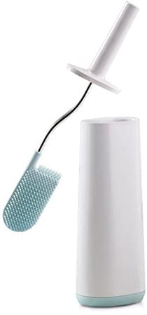 Joseph Joseph Flex Toilet Brush with Holder, Plastic, Blue/White, Regular