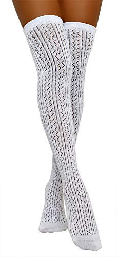 etrado fashion Überkniestrümpfe Trachtenstrümpfe für das Oktoberfest (1 Paar,W)