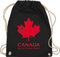 Turnbeutel Rucksack - Länder Fahnen und Flaggen - Canada Not just colder cooler - Souvenir Geschenk - Unisize - Schwarz - kanada vintage country maple beutelrucksäcke stadt kanadier stoffbeutel