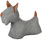 Esschert Design Door Stop Wall Protection Door Holder Dog Dachshund Grey Felt Fabric Leather Look