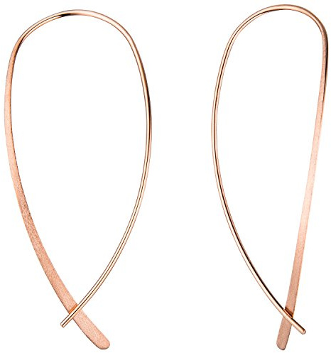 Jobo Damen-Ohrhänger zum Durchziehen aus 925 Sterling Silber rosegold vergoldet