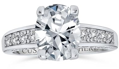 Personalisieren Sie Den Art Deco Stil 3CT AAA CZ Brilliant Cut Solitaire Oval Verlobungsring Mit Aufwändigen Heirloom Pave Details An Den Seiten Des Bands. .925 Sterling Silber Individuell Graviert