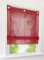Raffrollo Kessy Biese mit U-Haken Transparent Voile Ösenrollo (B*H 80 * 130cm, Weinrot)