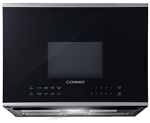 COSMO COS-2413ORM1SS 24 in. Stellar Collection 1.34 cu. ft. Over the Range Microwave in Stainless Steel with Vent Fan