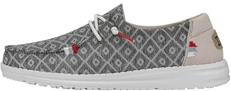 Hey Dude Wendy Boho Slip-On Freizeitschuhe für Damen, Stickerei dunkelgrau, 38 EU