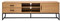 Meuble TV Finition Bois Clair chêne et métal Noir L160 cm Lovato