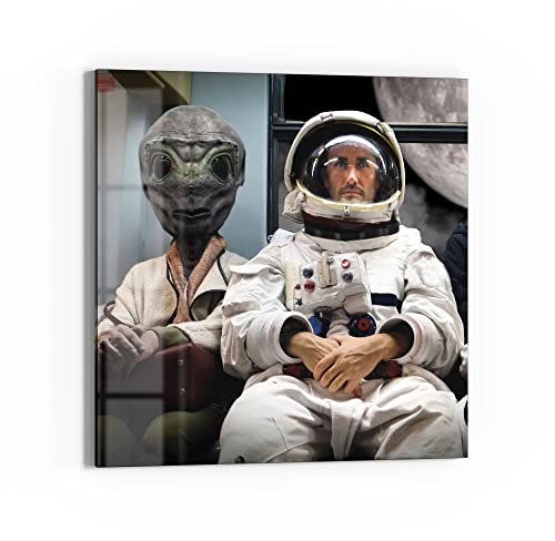 DEQORI Quadro in vetro acrilico | motivo con apertura in tutto | quadrato monopezzo, 50 x 50 cm | bella decorazione da parete per soggiorno, camera da letto, corridoio e cucina | moderna decorazione