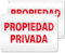 YIKIADA Placa Propiedad Privada 30 CM X 20 CM - Señal para NO Entrar La Zona privada Material de Aluminio - 2 Piezas