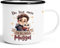 Moonworks® Emaille-Tasse mit Spruch Du bist mein Lieblingsmuggel Eule Motiv Geschenk Freundschaft Liebe emaille-weiß-schwarz standard