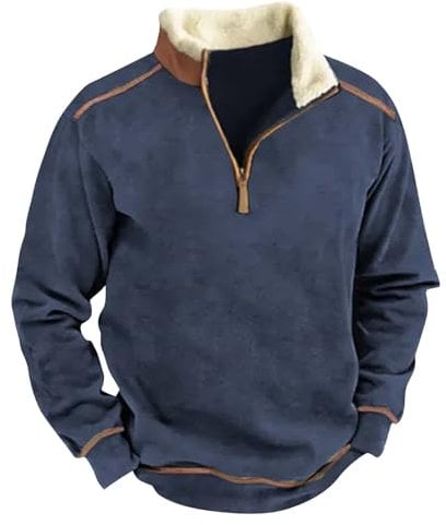 KONG JIMFAN Outdoor Set Hoodiejacke Fitness Geschenke Für Männer Herren Mütze Formel 1 Hoodie Sommer Hemd Kurzarm Herren Jacken Herbst Jeans Tunika Bluse(Navy,XL)
