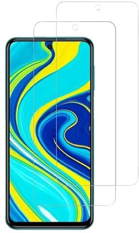 [2 Stück] Schutzglas kompatibel mit Xiaomi Redmi Note 9 Pro Schutzfolie Verbundglas Displayglas Echt Hart Tempered Glass 9H Härte Glas