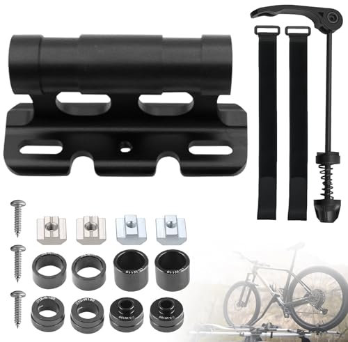 Support de fourche de vélo TOATELU en alliage d'aluminium noir pour le rangement pendant le transport, bloc de vélo polyvalent pour camion/remorque/porte-vélos