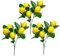 Marooma 3 Ramas de Limón Artificiales, Tallos de Limón para Bricolaje, Decoración de Limón, Rama de Limones Falsos, Rama de Limones Falsos con Hoja Verde para Decoración de(A -Amarillo Verde)