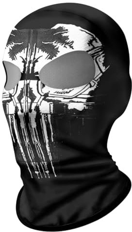 ShopINess 3D-Sturmhaube Alien Unisex Zwei Loch Sturmhaube für Erwachsene für Motorrad Sport Partys Halloween und Karneval Einheitsgröße 2 Löcher Alien