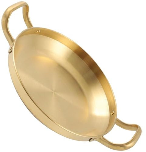 1pc Edelstahl Meeresfrüchte Reis Topf Paella Pfanne Picknick Snack Platten Topf Trockenen Töpfe Griff Für Home Küche Kochen