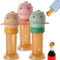 3 PCS Reusable children beverage water bottle straw lid,2 in 1 Design Straw Cap Portable,Spill Proof Water Bottle Twist Cover Cap,with Straw Protects Kids Mouth No Spill Silicone Water Bottle (A-3PCS)